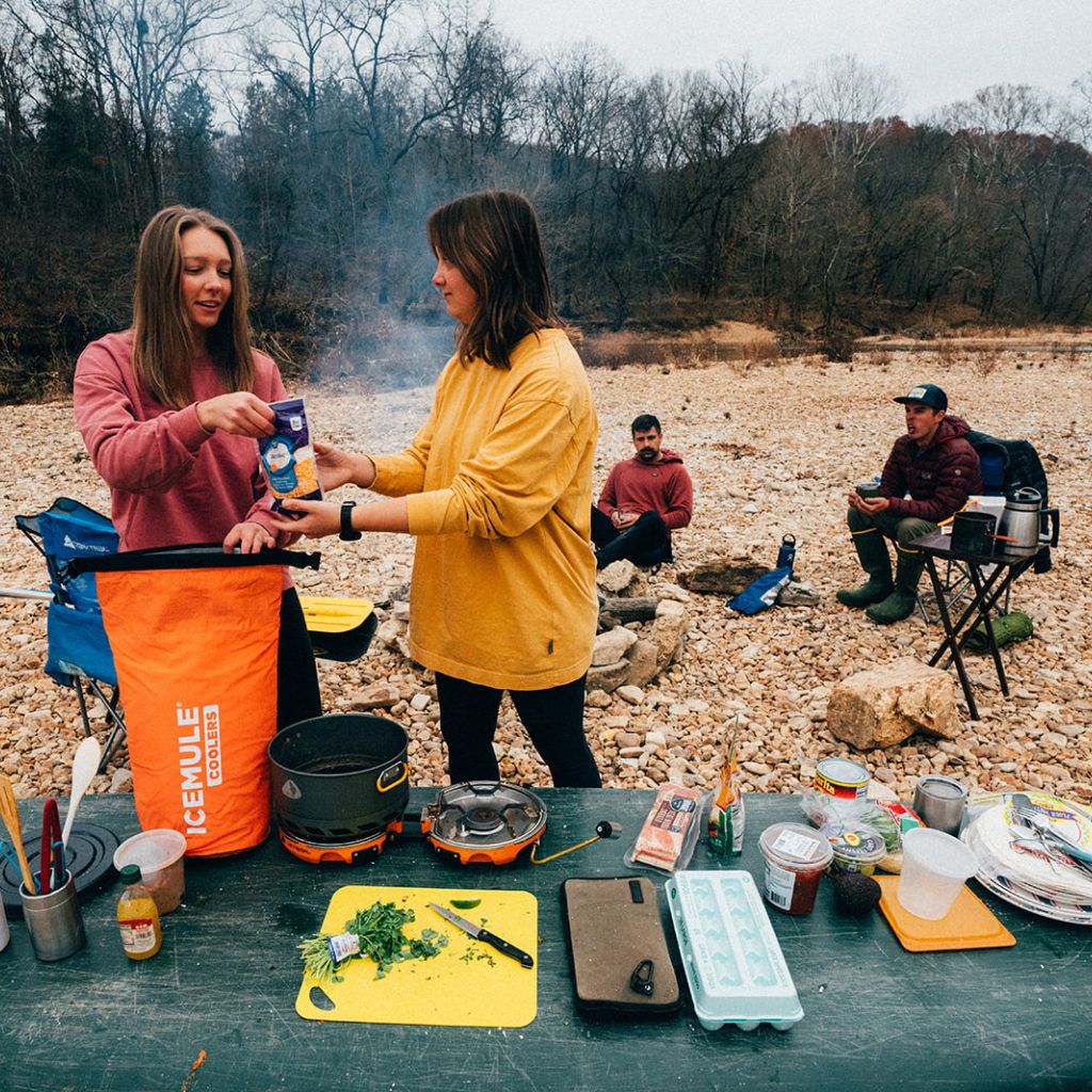 Camping and cooking with Classic Blaze orange 