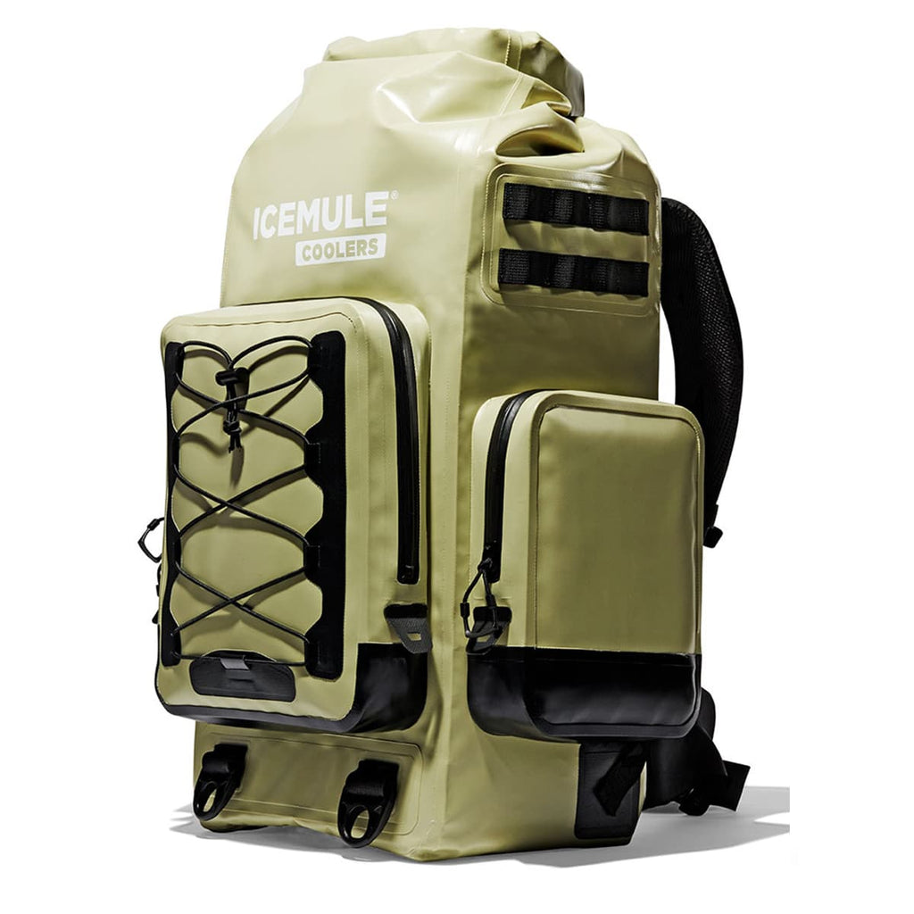 3/4 Side view of the ICEMULE BOSS cooler Sand