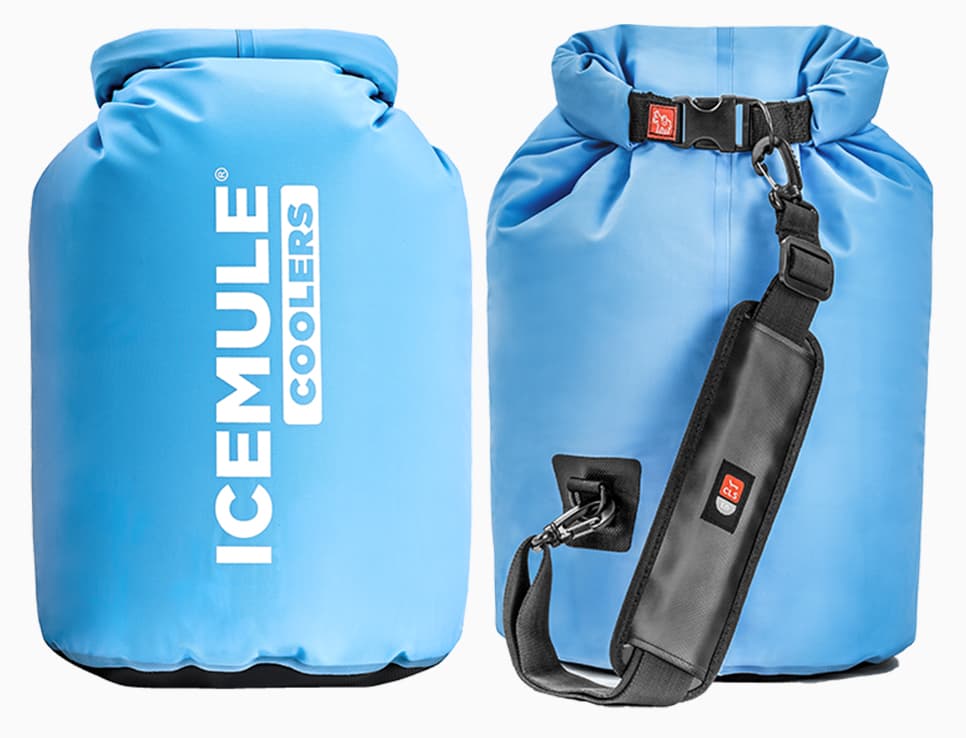 Icemule cooler front and back view