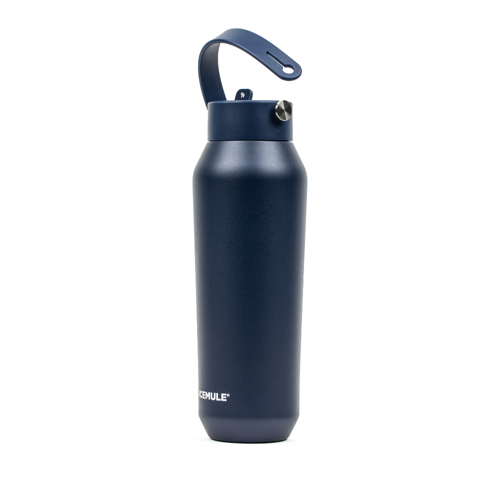 Sports bottle with handle open Marine Blue