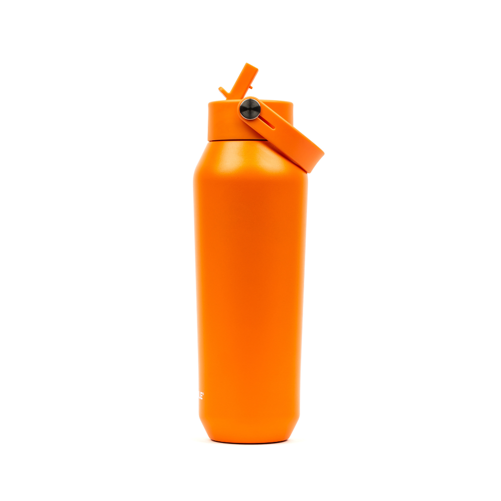 Sports Bottle straw open Blaze Orange