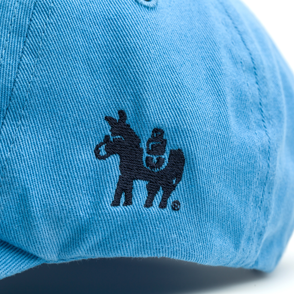 Hat side logo detail Columbia Blue