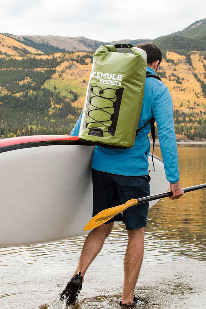 xx-large pro olive on back for paddleboarding